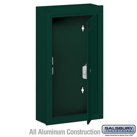 Salsbury Industries 2260GP Letter Box (Includes Commercial Lock) - Slim - Surface Mounted - Green - Private Access