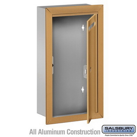 Salsbury Industries 2265BP Letter Box (Includes Commercial Lock) - Slim - Recessed Mounted - Brass - Private Access