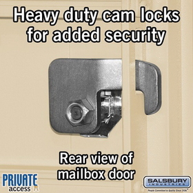 Salsbury Industries 3312SAN-P Cluster Box Unit (Includes Pedestal and Master Commercial Locks) - 12 A Size Doors - Type II - Sandstone - Private Access