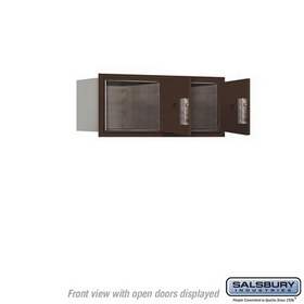 Salsbury Industries 3703D-2PZFP Recessed Mounted 4C Horizontal Mailbox - 3 Door High Unit (13 Inches) - Double Column - Stand-Alone Parcel Locker - 2 PL3