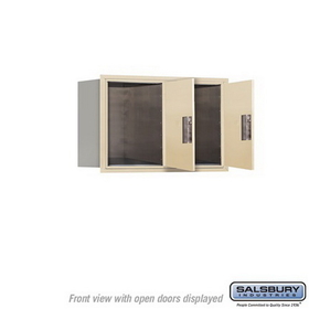 Salsbury Industries 3705D-2PSFU Recessed Mounted 4C Horizontal Mailbox - 5 Door High Unit (20 Inches) - Double Column - Stand-Alone Parcel Locker - 2 PL5