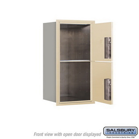 Salsbury Industries 3708S-2PSFU Recessed Mounted 4C Horizontal Mailbox-8 Door High Unit (30 1/2 Inches)-Single Column-Stand-Alone Parcel Locker-2 PL4