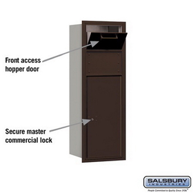 Salsbury Industries 3711S-1CZF 11 Door High Recessed Mounted 4C Horizontal Collection Box in Bronze - Front Access