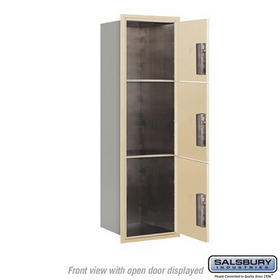 Salsbury Industries 3714S-3PSFU Recessed Mounted 4C Horizontal Mailbox-14 Door High Unit (51 1/2 Inches)-Single Column-Stand-Alone Parcel Locker-1 PL4 and 2 PL5