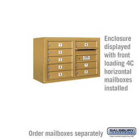 Salsbury Industries 3805D-GLD Surface Mounted Enclosure - for 3705 Double Column Unit - Gold