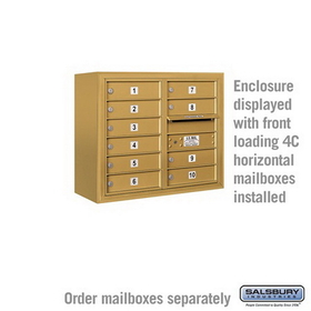 Salsbury Industries 3806D-GLD Surface Mounted Enclosure - for 3706 Double Column Unit - Gold