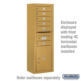 Salsbury Industries 3813S-GLD Surface Mounted Enclosure - for 3713 Single Column Unit - Gold