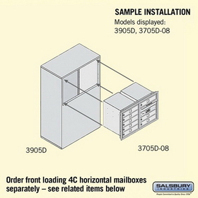 Salsbury Industries 3905D-SAN Free-Standing Enclosure - for 3705 Double Column Unit - Sandstone