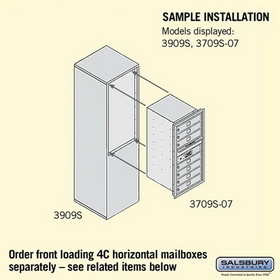 Salsbury Industries 3909S-GLD Free-Standing Enclosure - for 3709 Single Column Unit - Gold