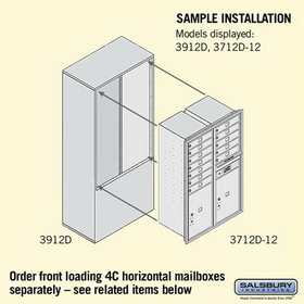 Salsbury Industries 3912D-GLD Free-Standing Enclosure - for 3712 Double Column Unit - Gold