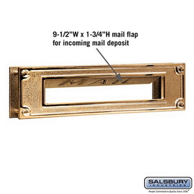 Salsbury Industries 4075B Mail Slot - Deluxe - Solid Brass - Brass Finish