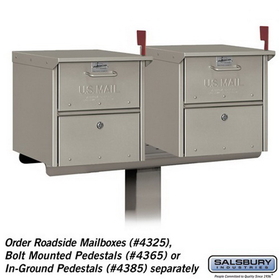 Salsbury Industries 4382D-NIC Spreader - 2 Wide - for Designer Roadside Mailbox - Nickel
