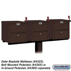 Salsbury Industries 4383D-BRZ Spreader - 3 Wide - for Designer Roadside Mailbox - Bronze