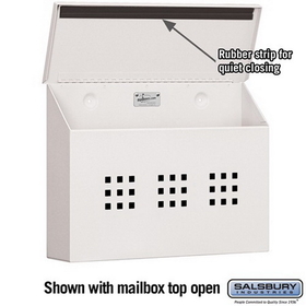 Salsbury Industries 4615WHT Traditional Mailbox - Decorative - Horizontal Style - White