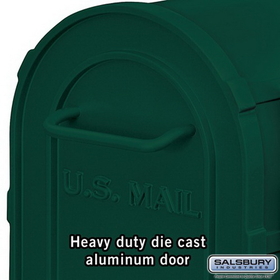 Salsbury Industries 4850GRN Heavy Duty Rural Mailbox - Green