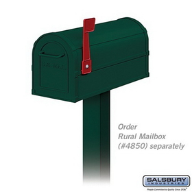 Salsbury Industries 4895GRN Standard Mailbox Post - In-Ground Mounted - Green