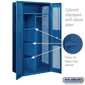 Salsbury Industries 7155BLU Military Combination Storage Cabinet - Blue