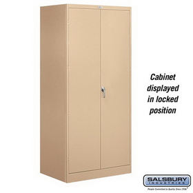 Salsbury Industries 9074TAN-A Storage Cabinet - Standard - 78 Inches High - 24 Inches Deep - Tan - Assembled