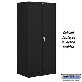 Salsbury Industries 9174BLK-U Storage Cabinet - Wardrobe - 78 Inches High - 24 Inches Deep - Black - Unassembled