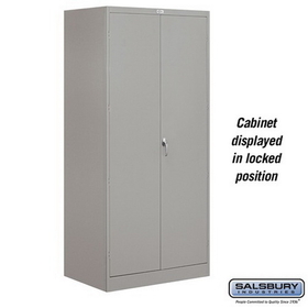 Salsbury Industries 9174GRY-U Storage Cabinet - Wardrobe - 78 Inches High - 24 Inches Deep - Gray - Unassembled