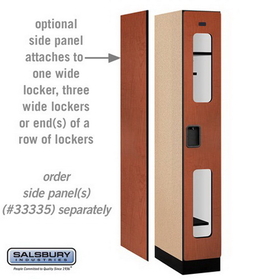 Salsbury Industries S-31161CHE See-Through Designer Wood Locker - Single Tier - 1 Wide - 6 Feet High - 21 Inches Deep - Cherry