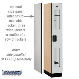 Salsbury Industries S-31161GRY See-Through Designer Wood Locker - Single Tier - 1 Wide - 6 Feet High - 21 Inches Deep - Gray