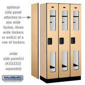 Salsbury Industries S-31368MAP See-Through Designer Wood Locker - Single Tier - 3 Wide - 6 Feet High - 18 Inches Deep - Maple