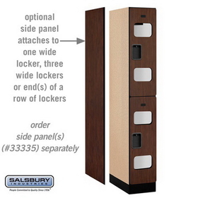 Salsbury Industries S-32161MAH See-Through Designer Wood Locker - Double Tier - 1 Wide - 6 Feet High - 21 Inches Deep - Mahogany