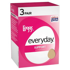 L'eggs 14930 Control Top Support Panty Hose 3 Pair...