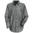 Red Kap Long Sleeve Industrial Stripe Work Shirt - Sp14 Red Kap Long Sleeve Industrial Stripe Work Shirt - Sp14