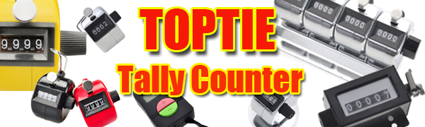 TOPTIE 2 PCS Metal Hand Tally Counter, Mechanical Palm Counter Clicker, Handheld Tally Counter