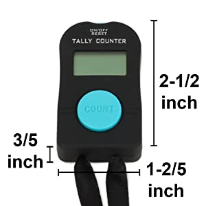TOPTIE Electronic Hand Tally Counter, Digital Golf/ Fish/ People Number Counter Clicker with Lanyard