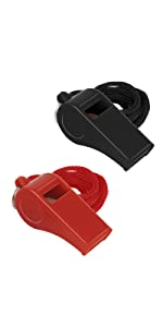 TOPTIE 2 PCS Pealess Whistles with Lanyard Emergency Safety Whistles for Sports Lifeguard Survival 