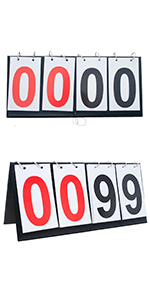 GOGO 6Packs Desktop Scoreboards, 4-Digital Bulk Scoreboard for School Sport Game