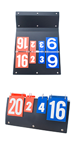 GOGO Flip Scoreboard Foldable, Portable Table Top Socre Keeper for Sports Tennis, Volleyball, Basketball