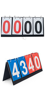 GOGO Foldable Flipper Scoreboard, Portable Table Top Socre Keeper for Sports Tennis, Volleyball, Basketball