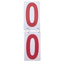 GOGO 6 Sets Baseball Scoreboard Numbers, 4 x 7 Inch Plastic Score Cards, 0-9 Double Sides