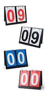 GOGO 6 Sets Tennis Score Cards, 2.5 x 5 Inch 0-9 Double Sides PVC Flip Number Chart
