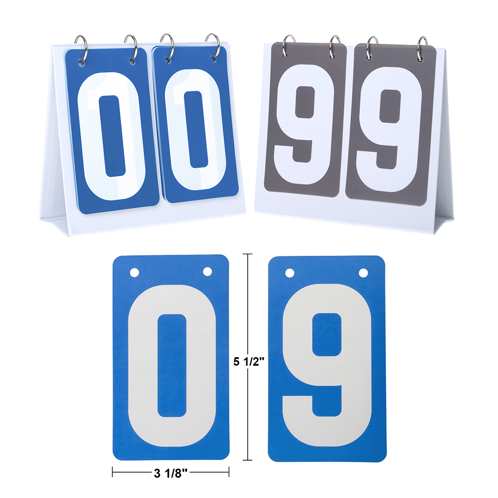 GOGO 2 Sets Portable Flip Scoreboard for Multi Sports Count from 00 to 99