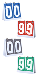 GOGO Scoreboard Flip Score Keeper Bulk for Basketball Game, Portable Scoreboard Up to 99