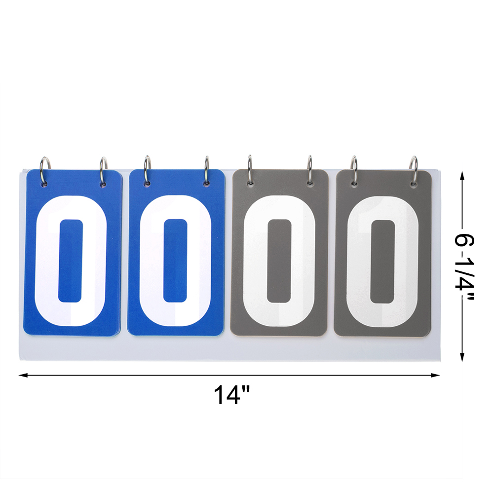 GOGO 4-Digital PVC Score Keeper Tabletop Scoreboard Portable for High School Match