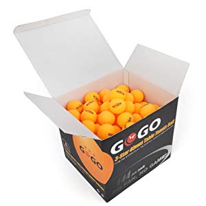 GOGO 144 Pieces 3-Star Ping Pong Balls Premium 40mm Seamless Table Tennis Balls