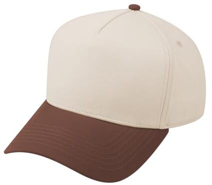 TopTie 5 Panel Trucker Cap Snapback Mid Profile Cotton Sun Hat Adult