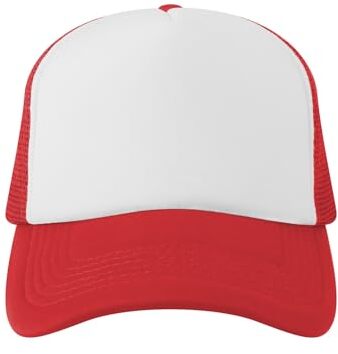 TopTie Blank 5 Panel Trucker Hat Foam Front Mesh Back 2 Tone Trucker Snapback Hat