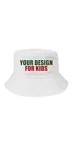 TOPTIE Personalized Custom Printing Cotton Twill Bucket Sun Hat for Men Women Youth,Outdoor UV Sun Protection Hat
