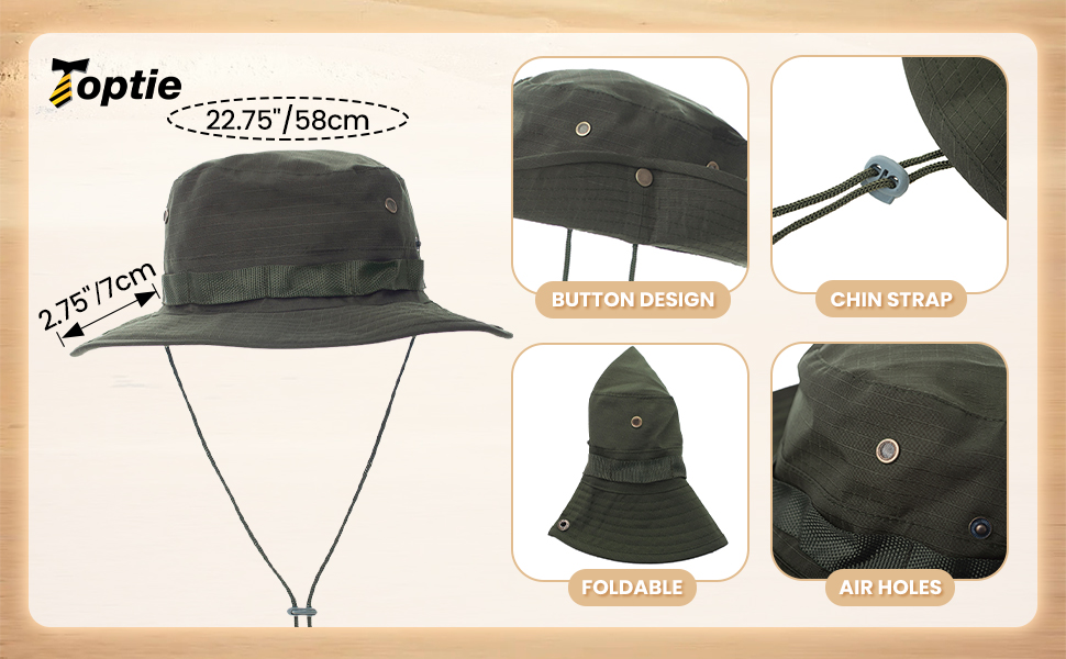 Details of bucket hat