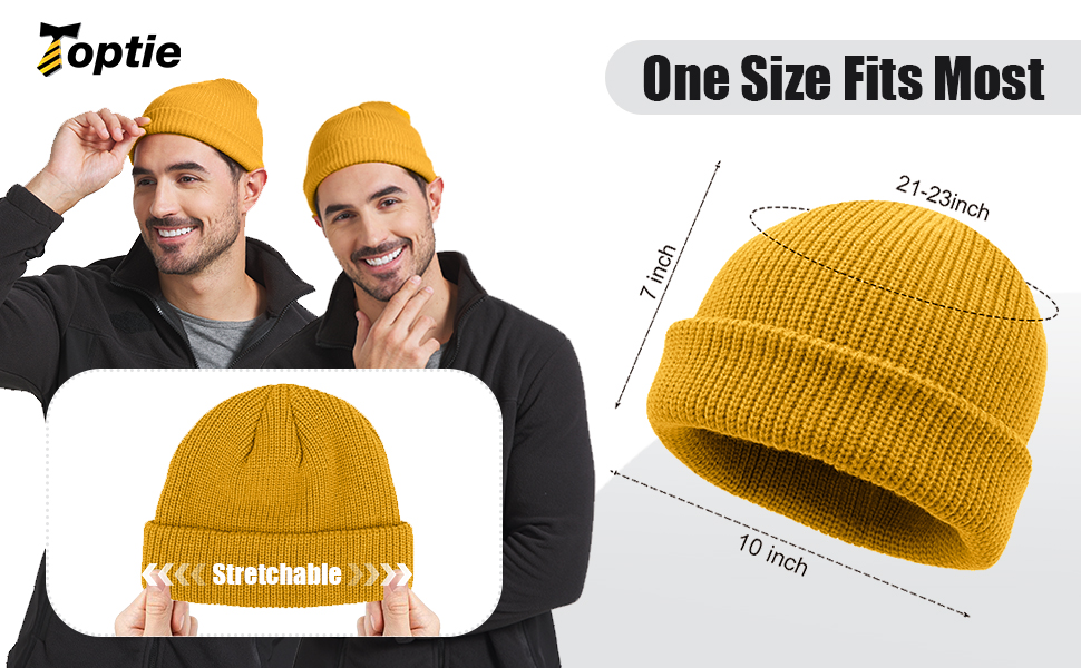 TOPTIE Winter Cuffed Beanie