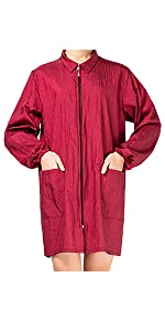 TOPTIE Salon Hair Cutting Robe Gown Barber Smock Hairdressing Cape Nail Tech Uniform Waterproof Lab Coat with 1 Pocket