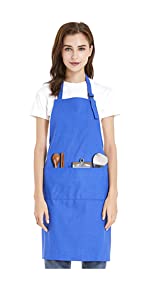 Personalized Cotton Canvas Kids Apron, Cooking Aprons and Chef Hat Set