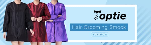 TOPTIE Custom Print Satin Long Sleeve Salon Smock Unisex Hair Stylist Barber Cape Jacket Pet Grooming Work Clothes